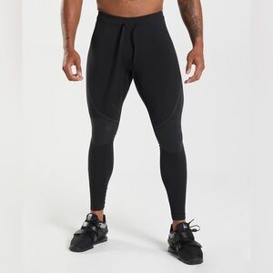 Gymshark Men’s 315 Seamless Tights Black Charcoal Gray S